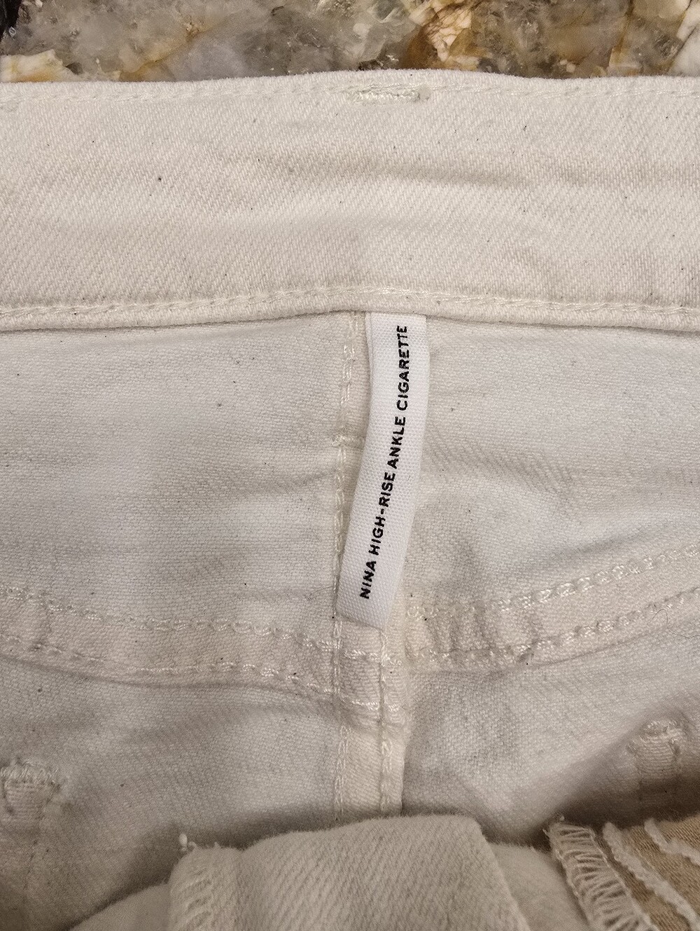 RAG & BONE Nina High-Rise Ankle Cigarette Jeans In Ecru 28 - Picture 5 of 9